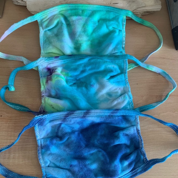 Nwt blue & green tie dye mask bundle! - Picture 3 of 10